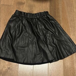 Black Faux Leather Skirt